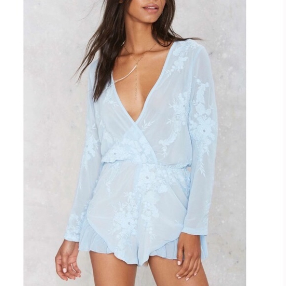 NWT Lioness Romper XS revolve nasty gal bridal